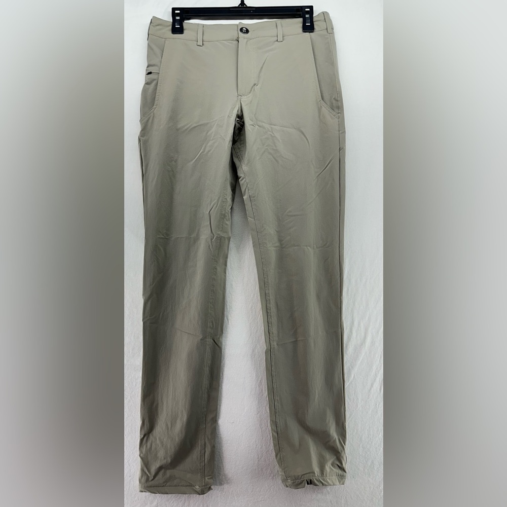 Rungne‎ Pants Mens Sz M 30x30 Beige Anchor Chino Stretch Outdoor Performance